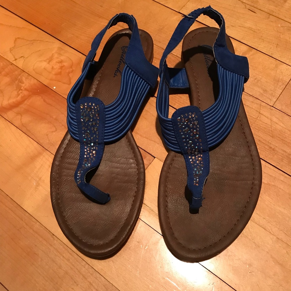 Blue Sparkle Sandals